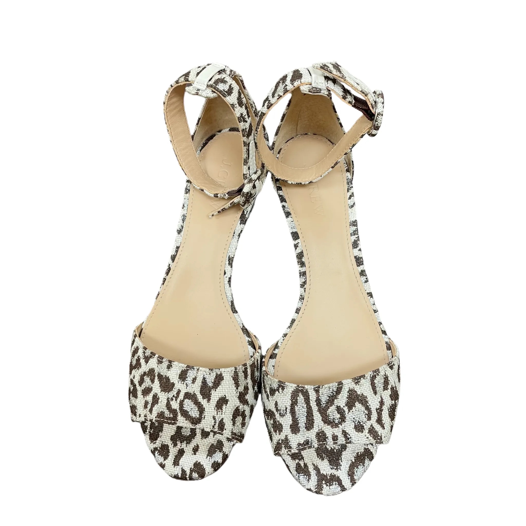 Animal Print Sandals Heels Wedge By J. Crew, Size: 7