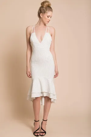 Avery Thin Strap Wedding Guest Dress White