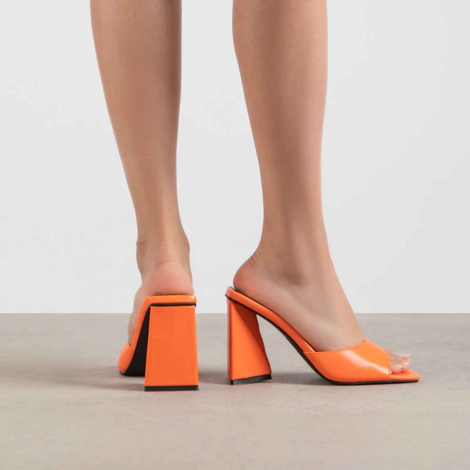 BEBO Kyrah Heeled Mule in Orange