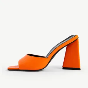 BEBO Kyrah Heeled Mule in Orange