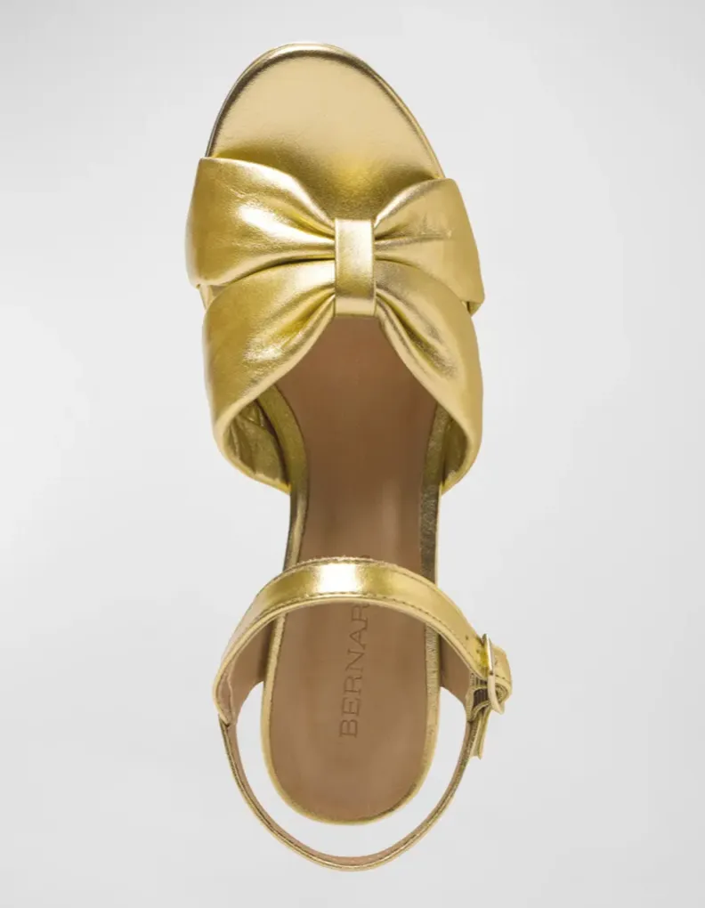 Bernardo Veronika Platform Heel Gold