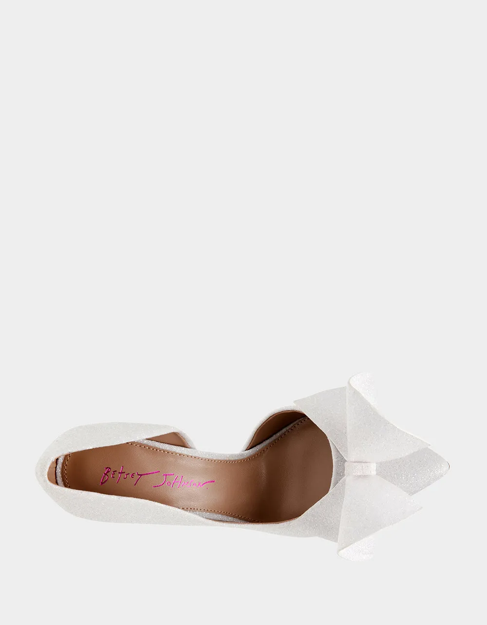 Betsey Johnson Nobble Bow Heel in Ivory