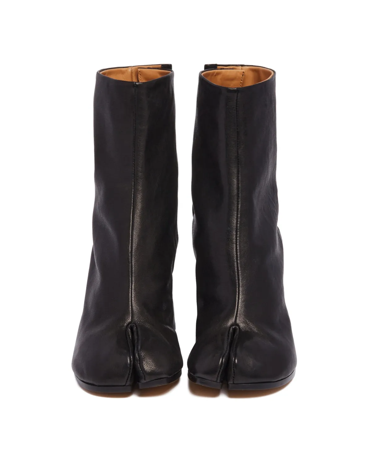 Black Leather Tabi Boots