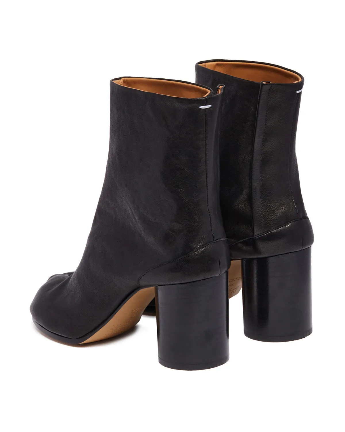 Black Leather Tabi Boots