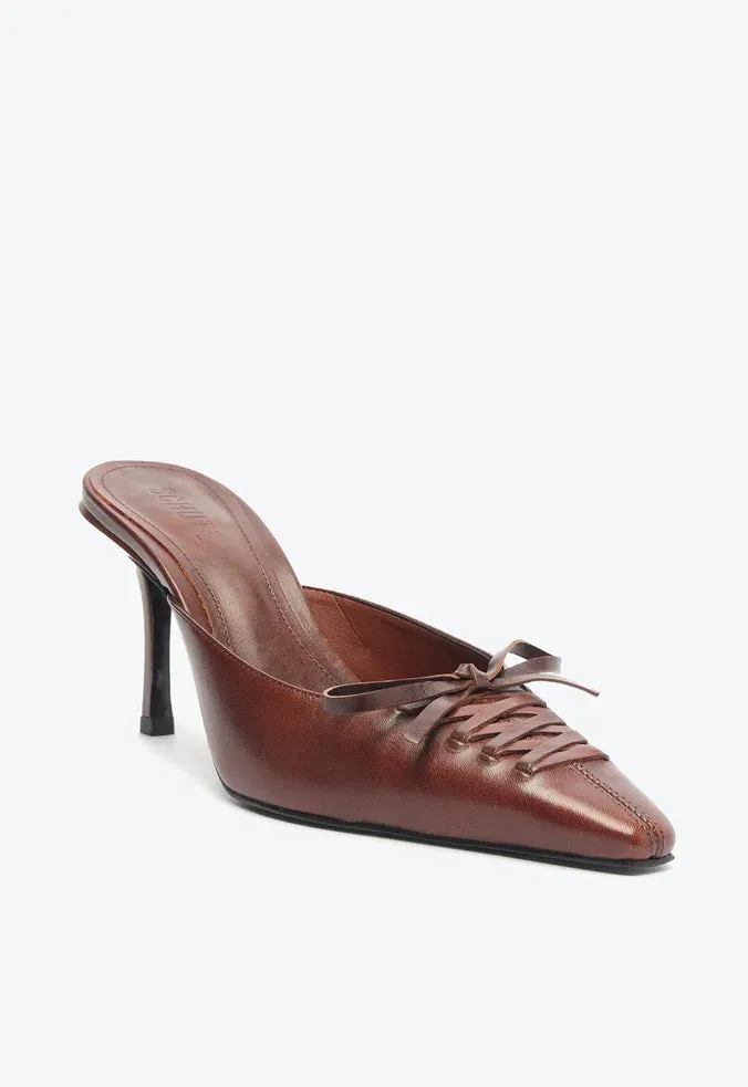 Cady Leather Mule - Brown