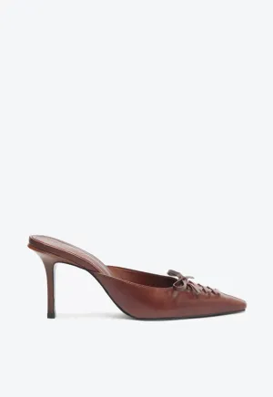 Cady Leather Mule - Brown