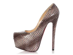 Christian Louboutin Watersnake Daffodile 160 Platform Pumps