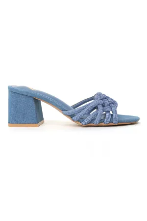 CLASSIC BLOCK HEELS-BLUE