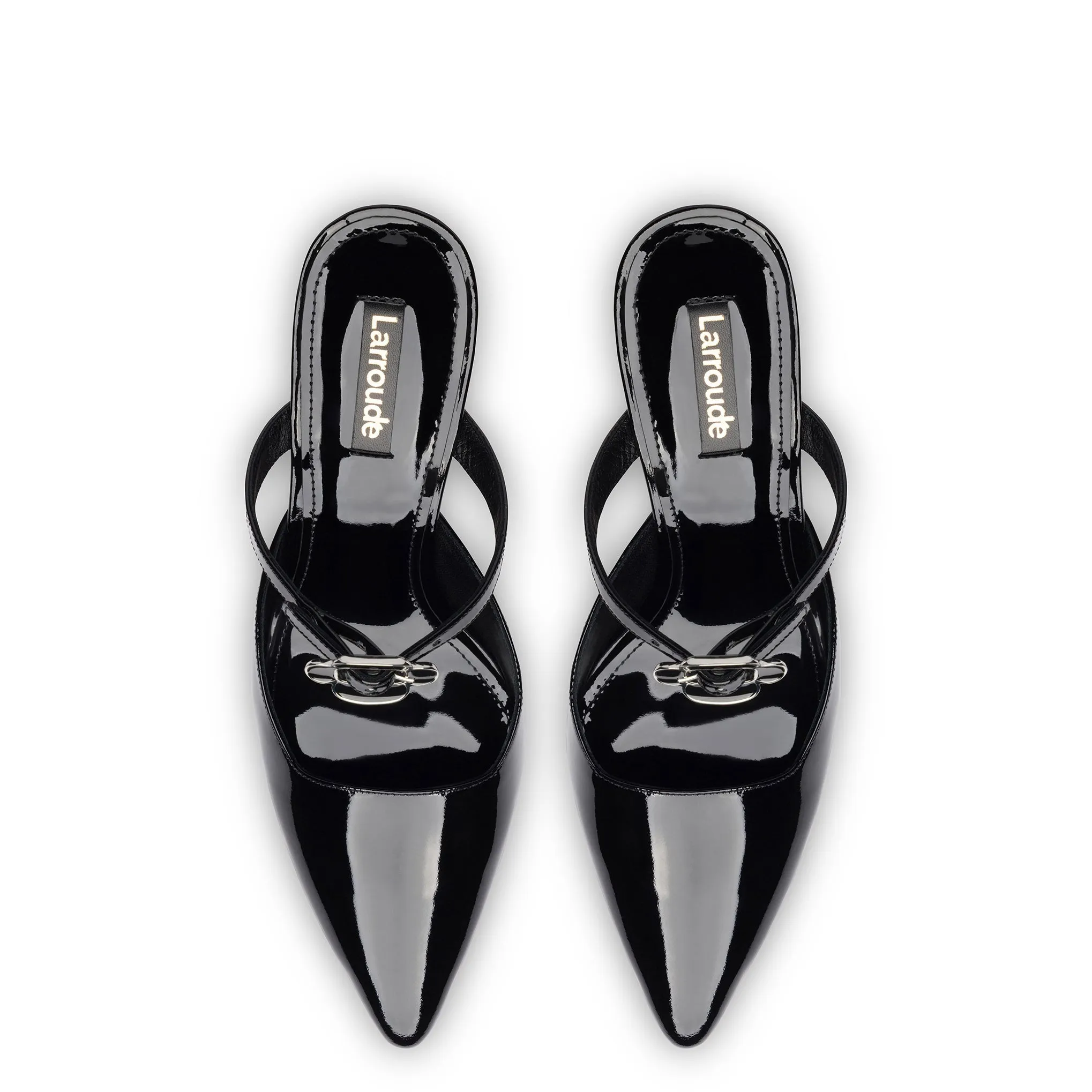 Daisy Pump In Black Patent Leather by Larroudé