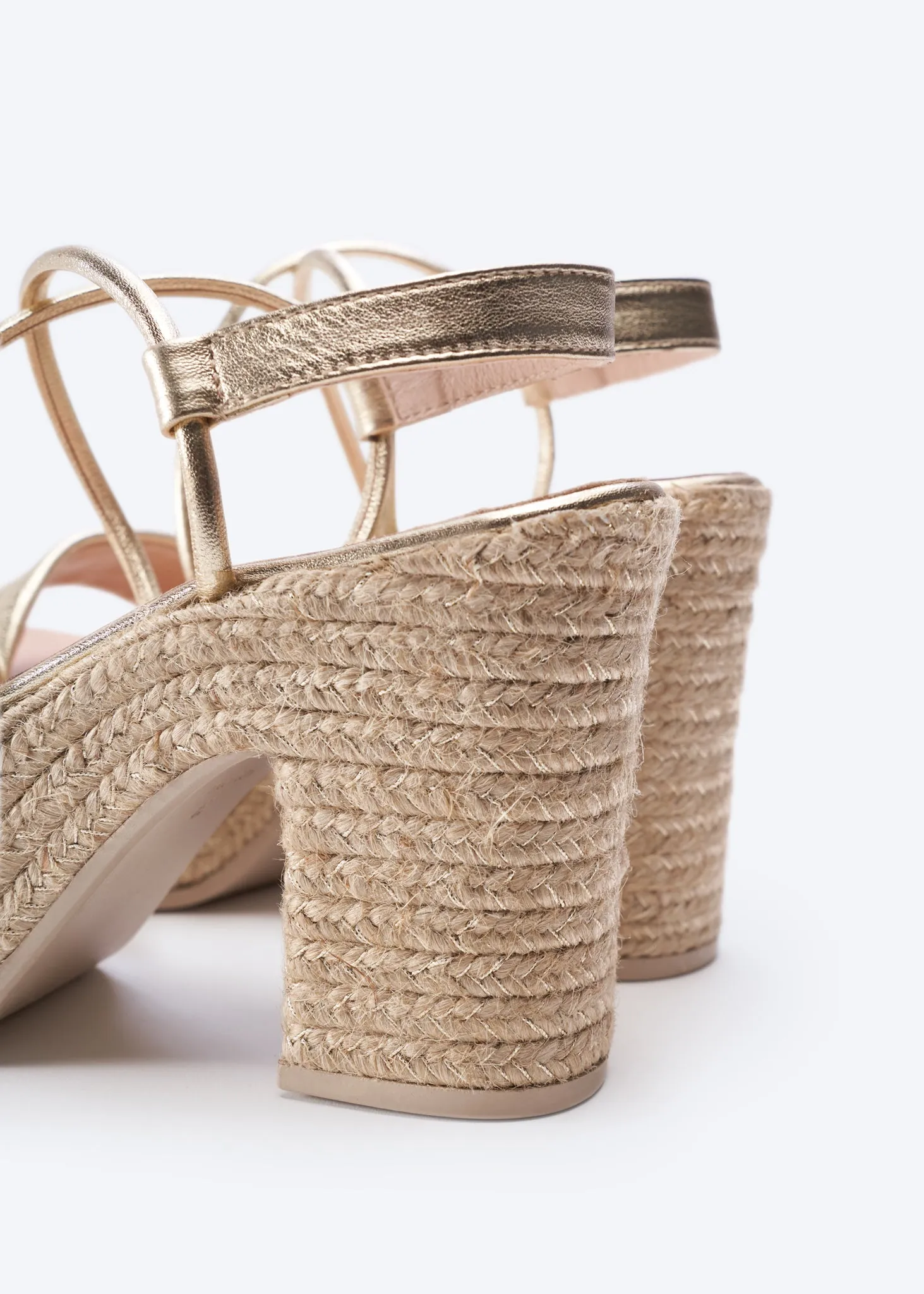 Elia Leather Espadrille Sandal Heels