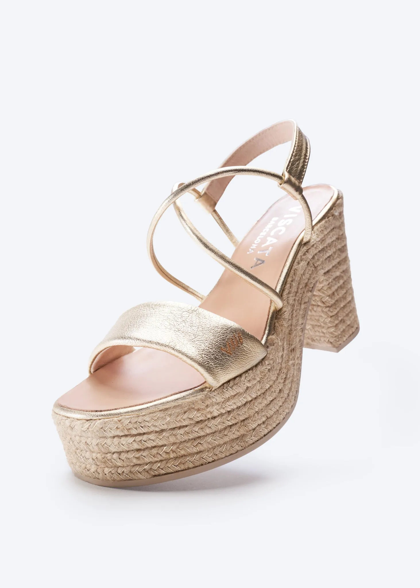 Elia Leather Espadrille Sandal Heels