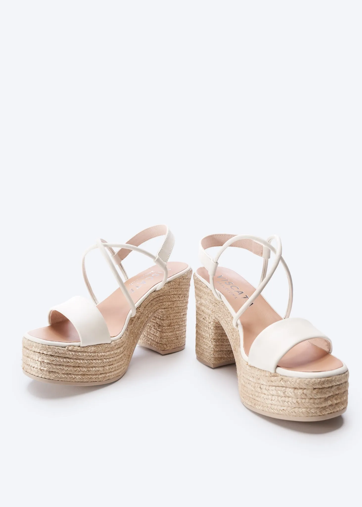 Elia Leather Espadrille Sandal Heels