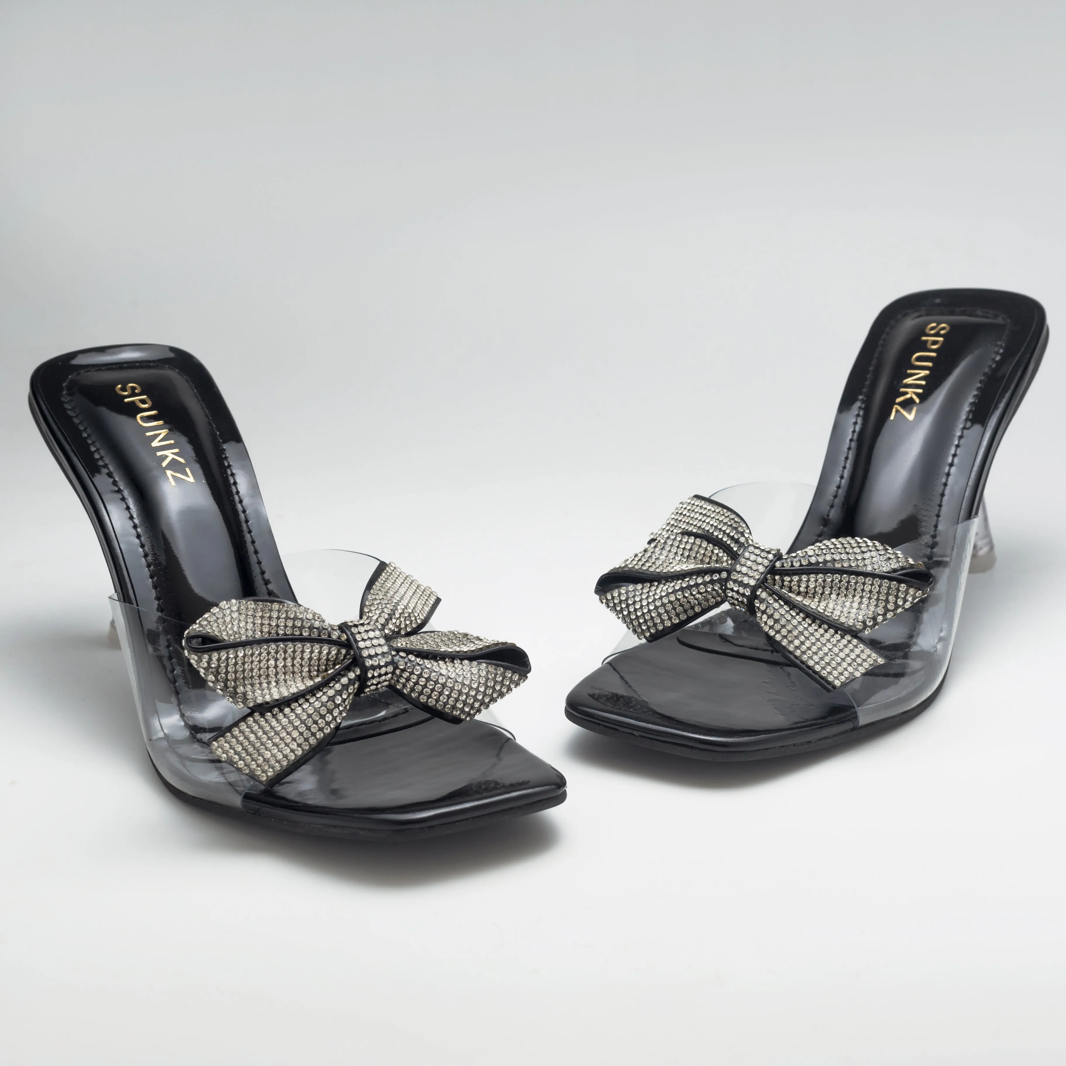 Fiona Transparent Bow Kitten Heel