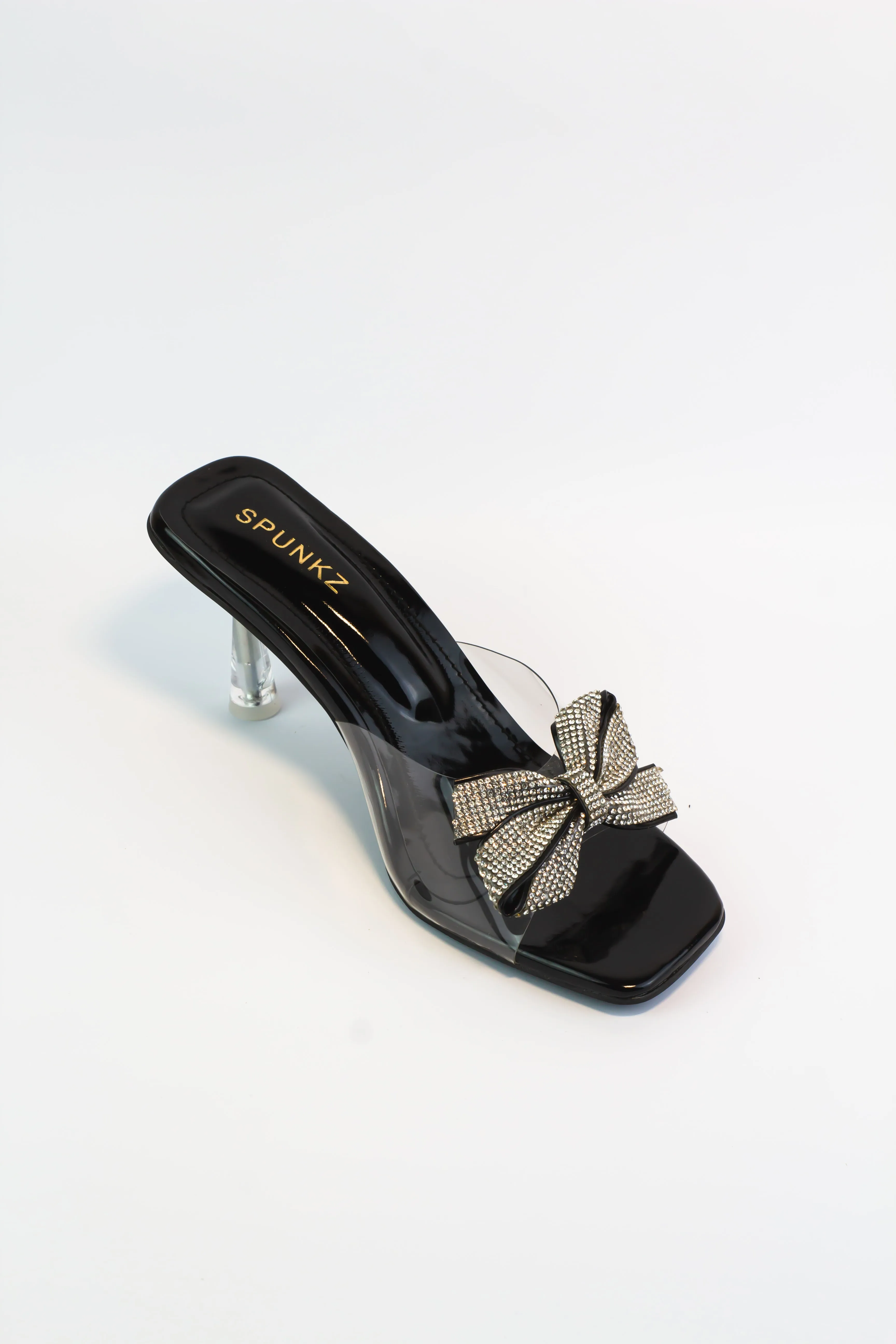 Fiona Transparent Bow Kitten Heel