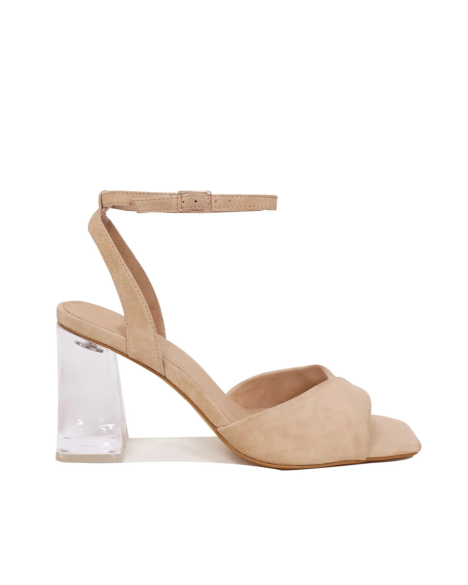 FLIRT - NUDE SUEDE HEELS