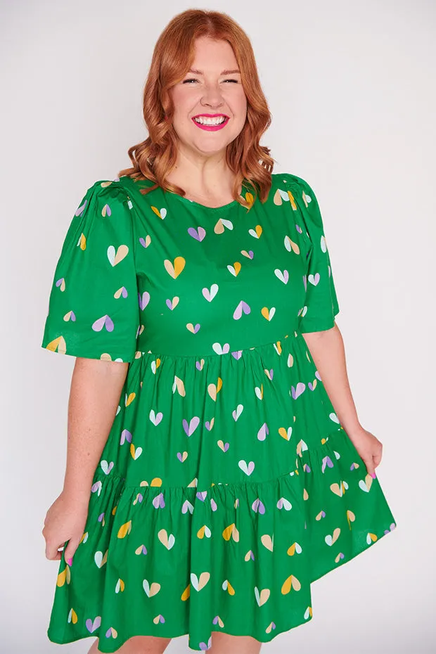 Isadora Green Hearts Dress