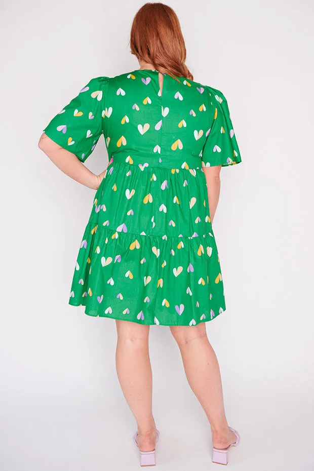 Isadora Green Hearts Dress