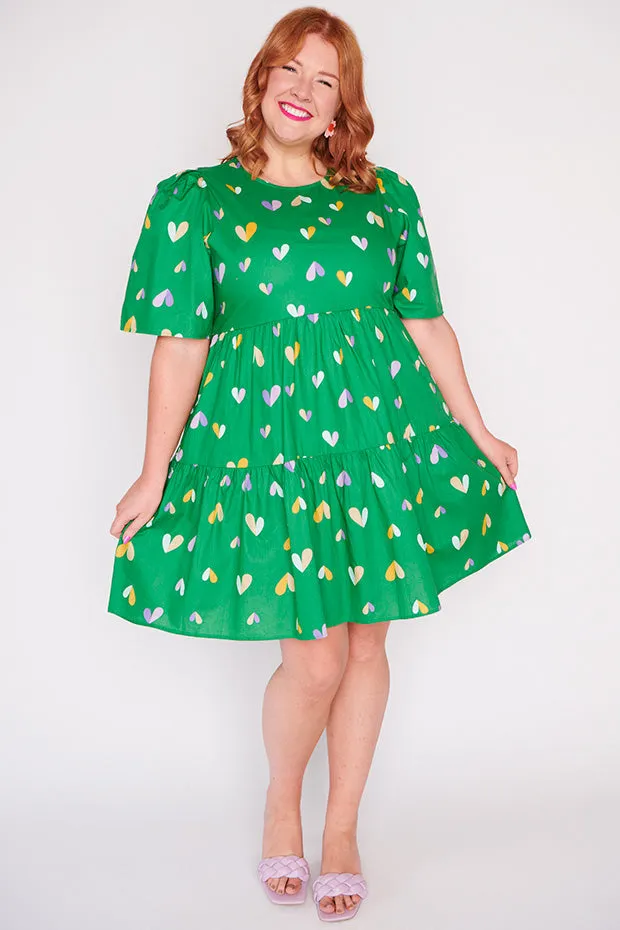 Isadora Green Hearts Dress