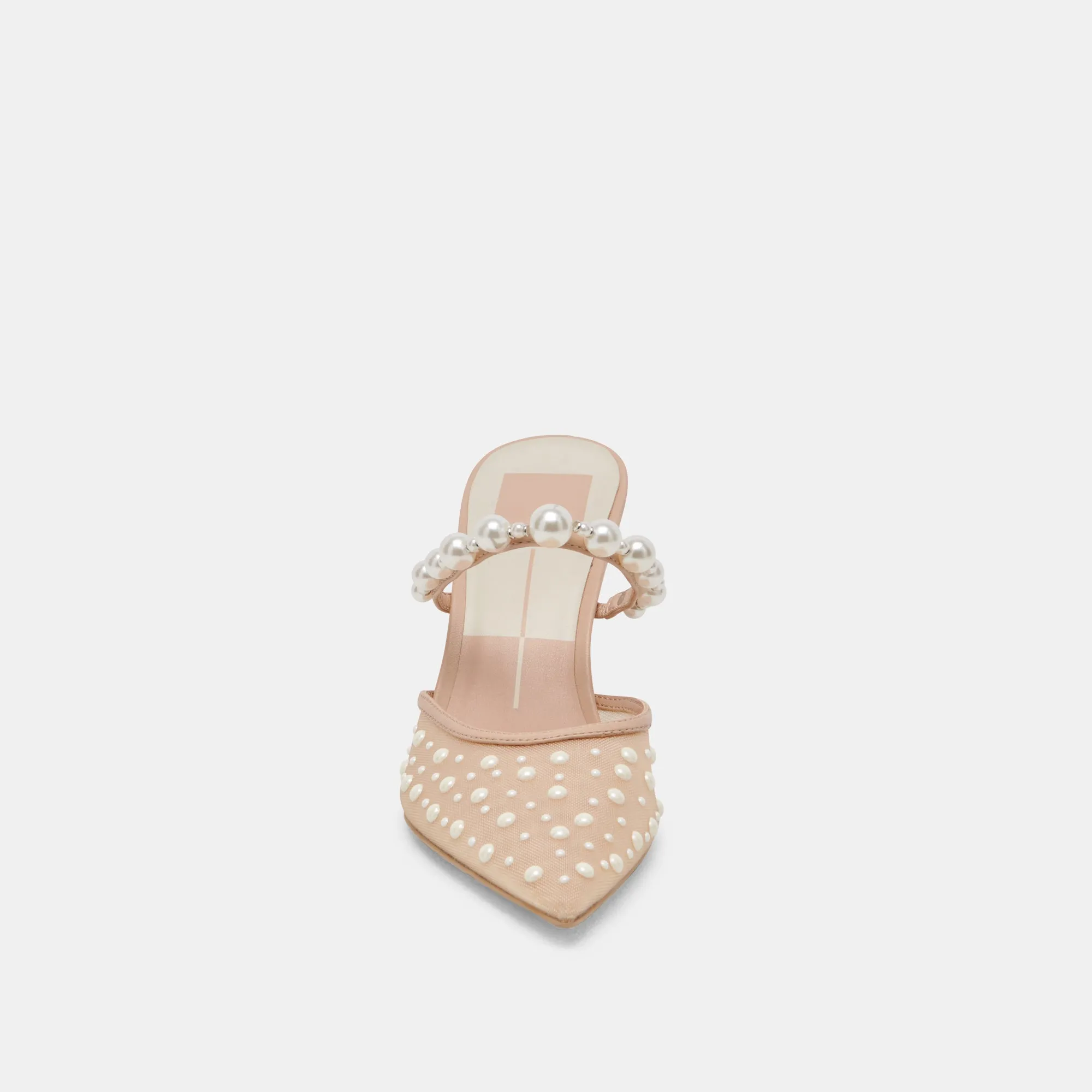 KATIK PEARL HEELS BLUSH MESH