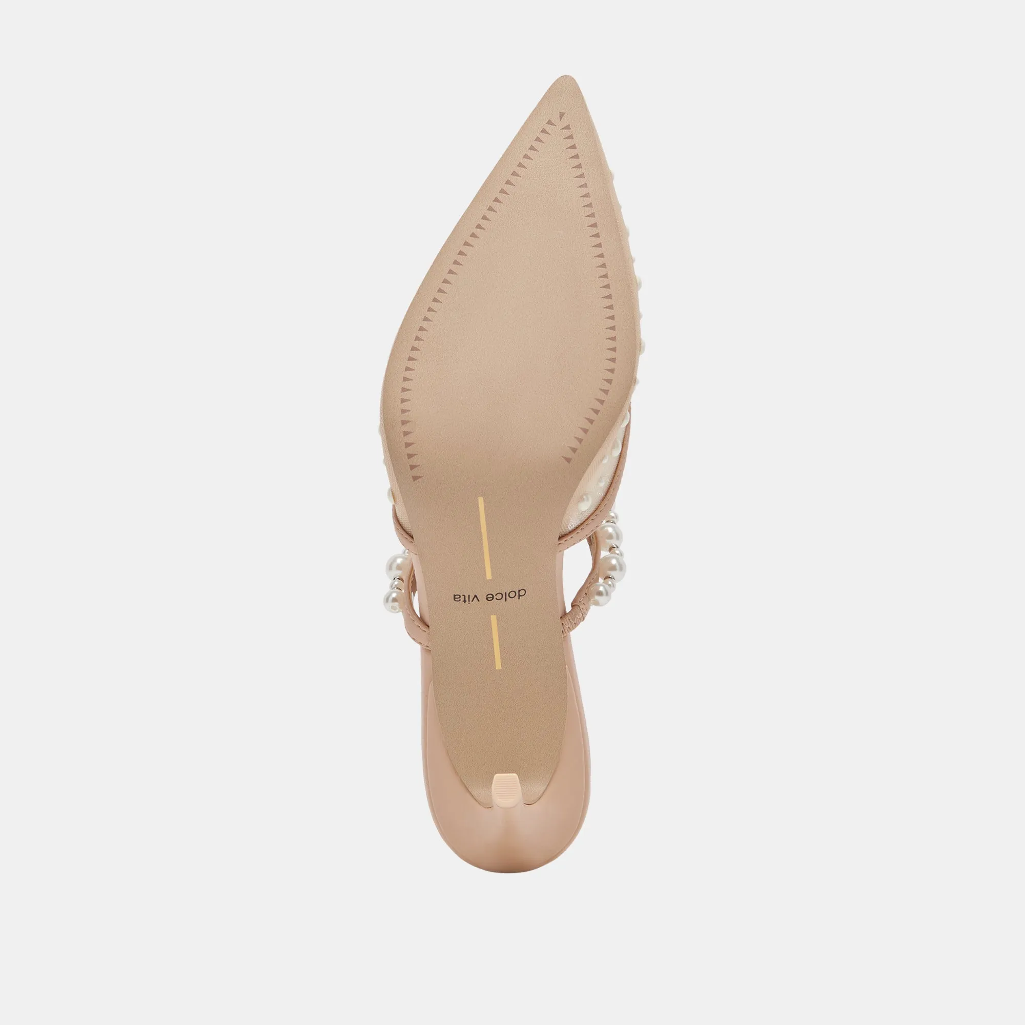 KATIK PEARL HEELS BLUSH MESH