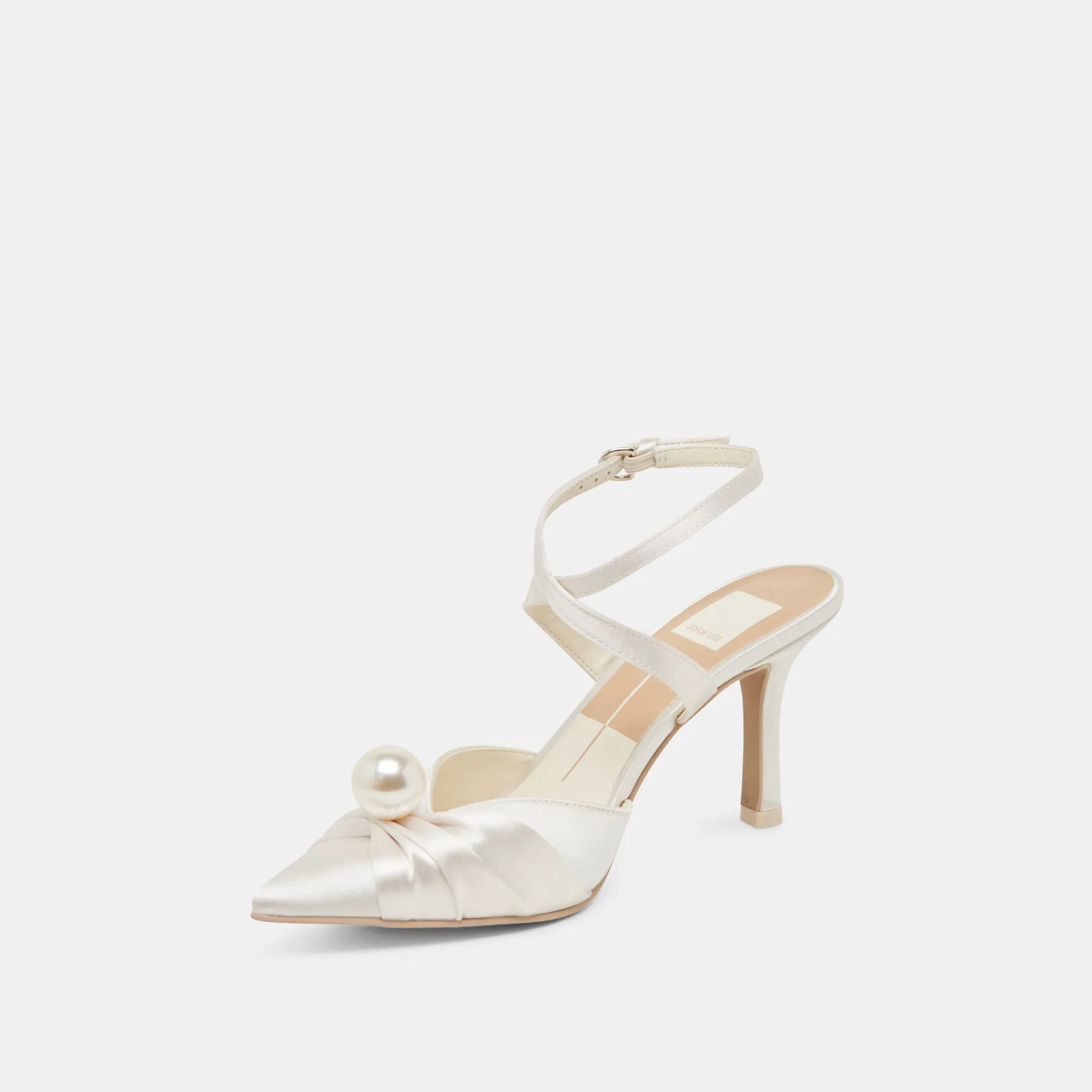 KAYSEY HEELS VANILLA SATIN