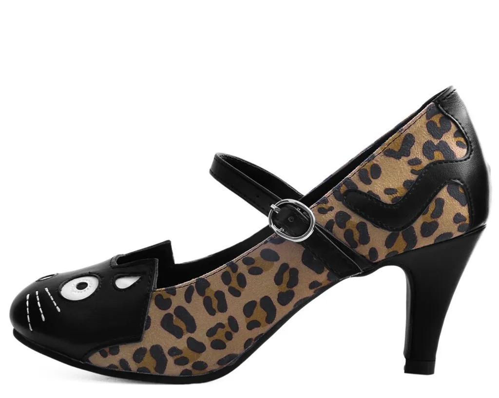 Leopard Kitty Mary Jane Heel