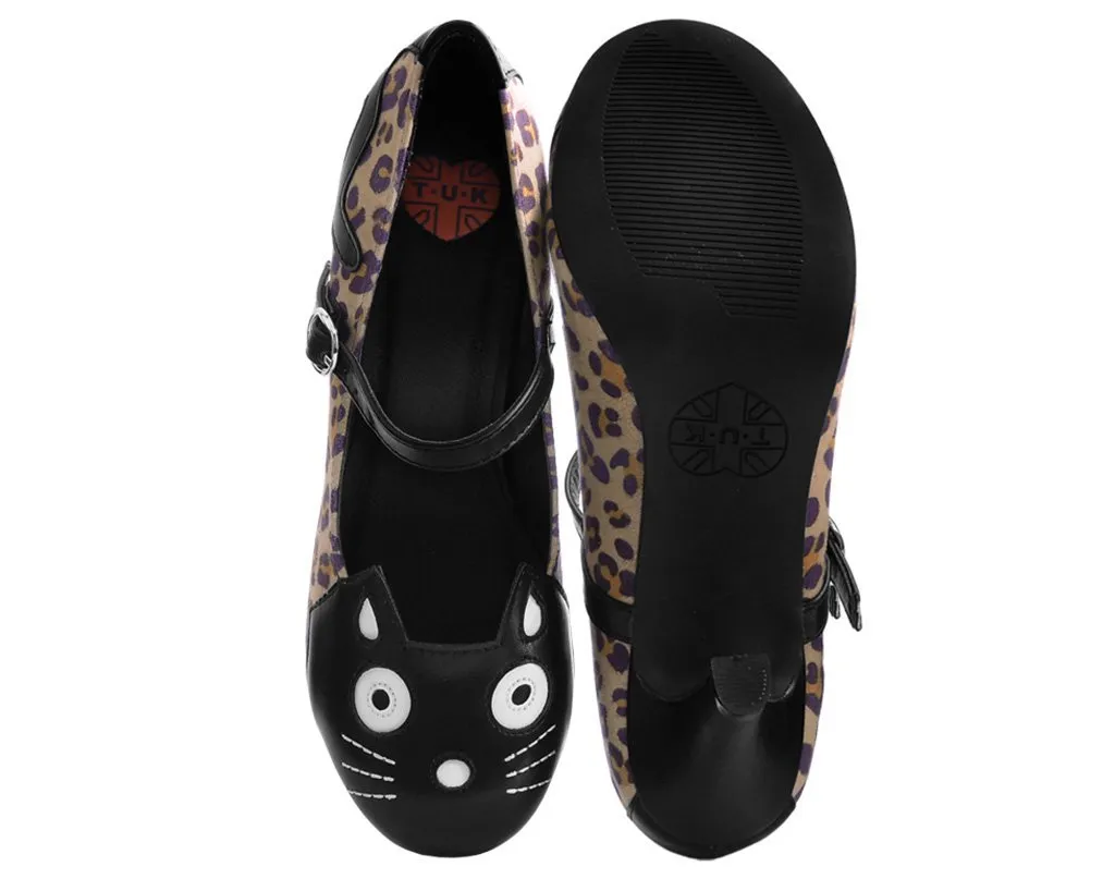 Leopard Kitty Mary Jane Heel