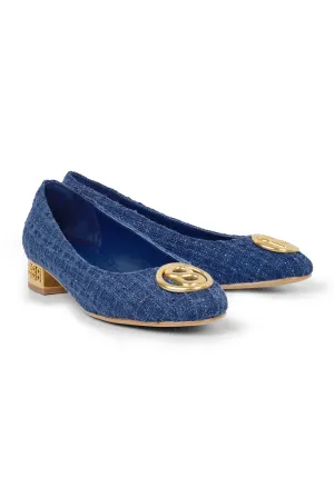 Meela Tweed Pump - Denim