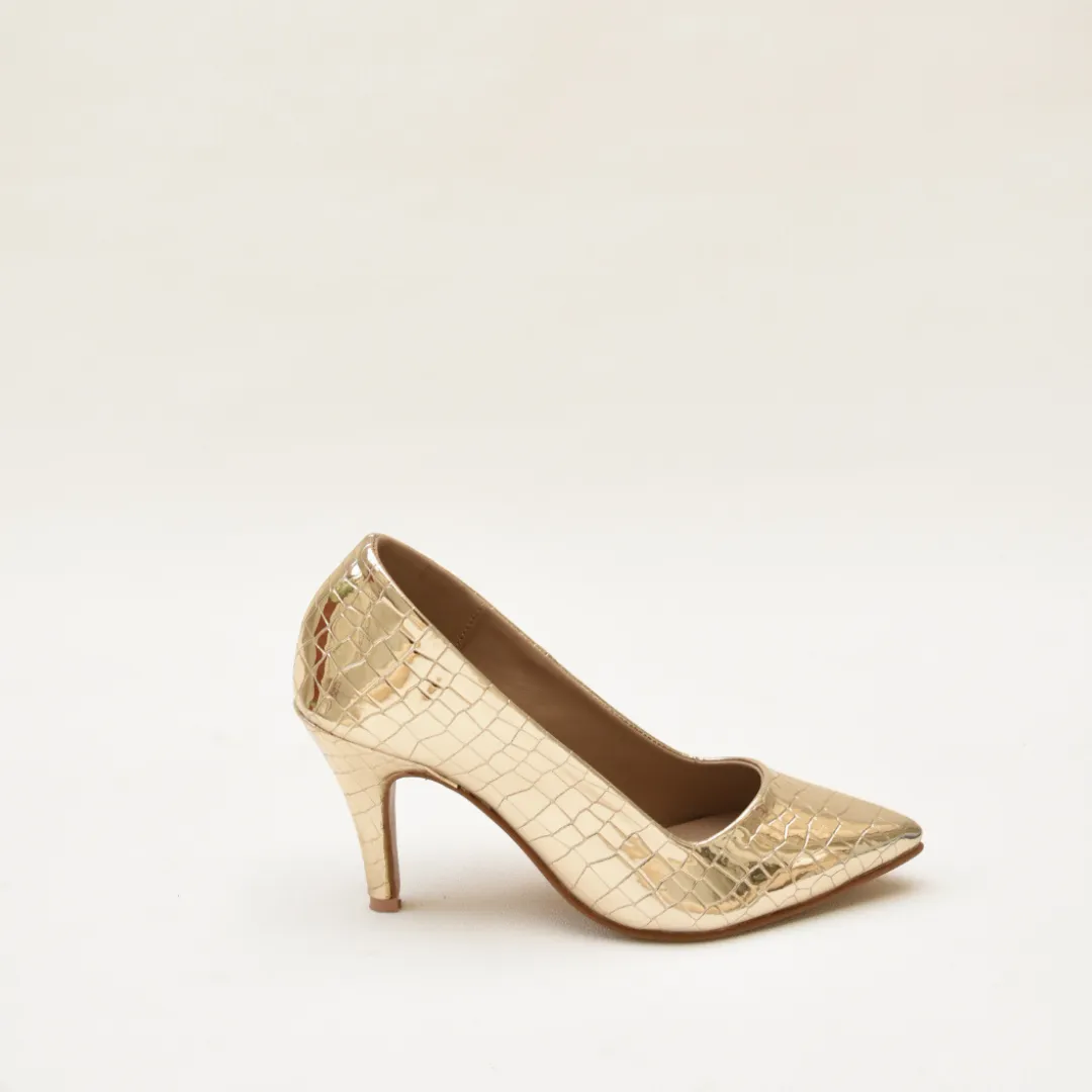 Metallic Muse Heels Golden