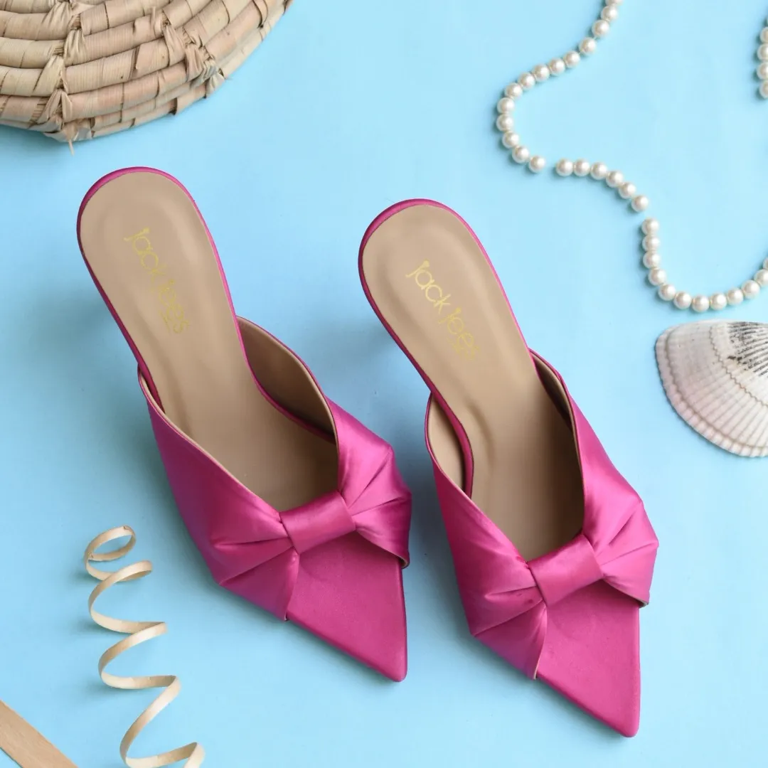 Midnight Elegance Mules Pink