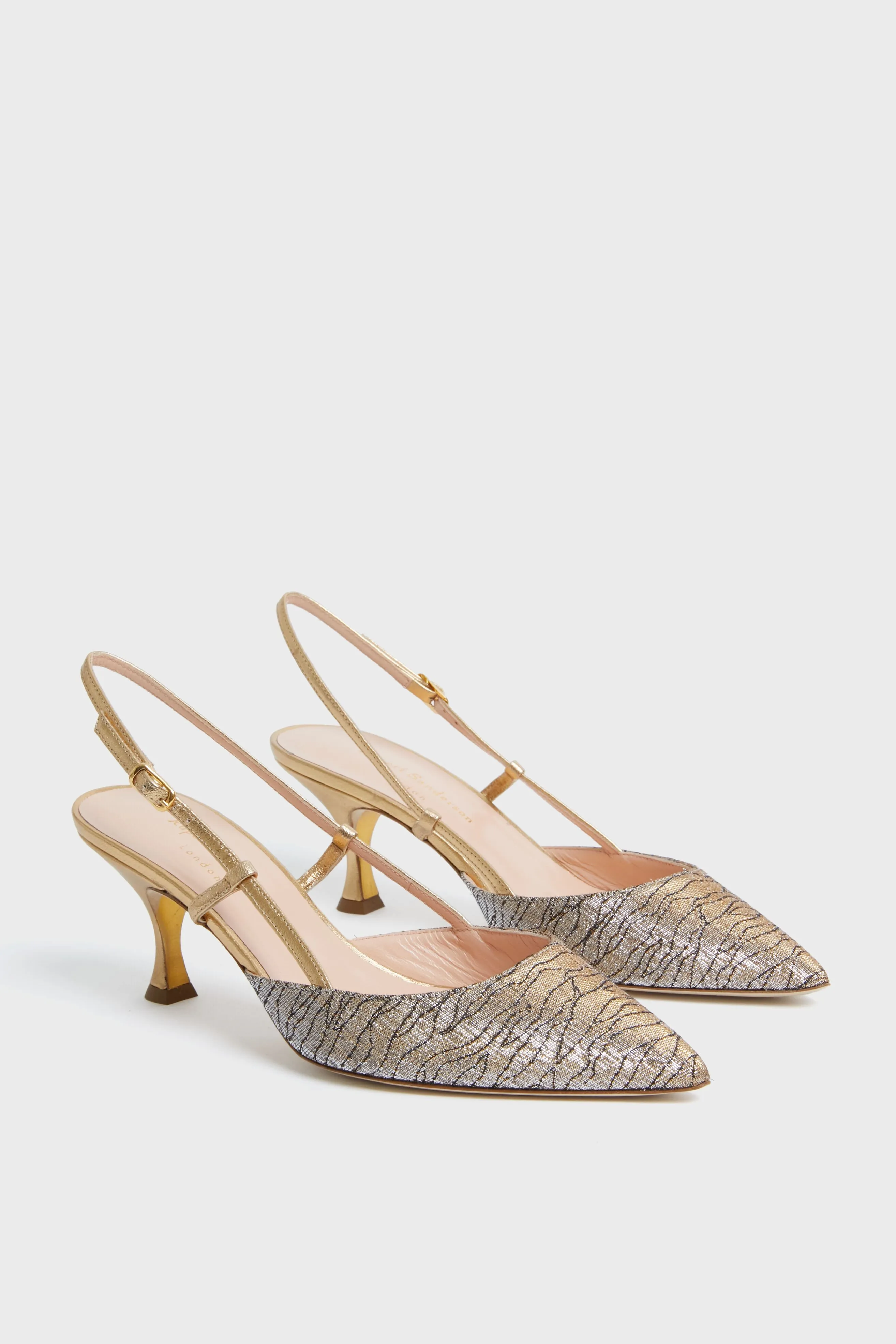 Multi Gold Ocean Lurex Jocelyn Heels