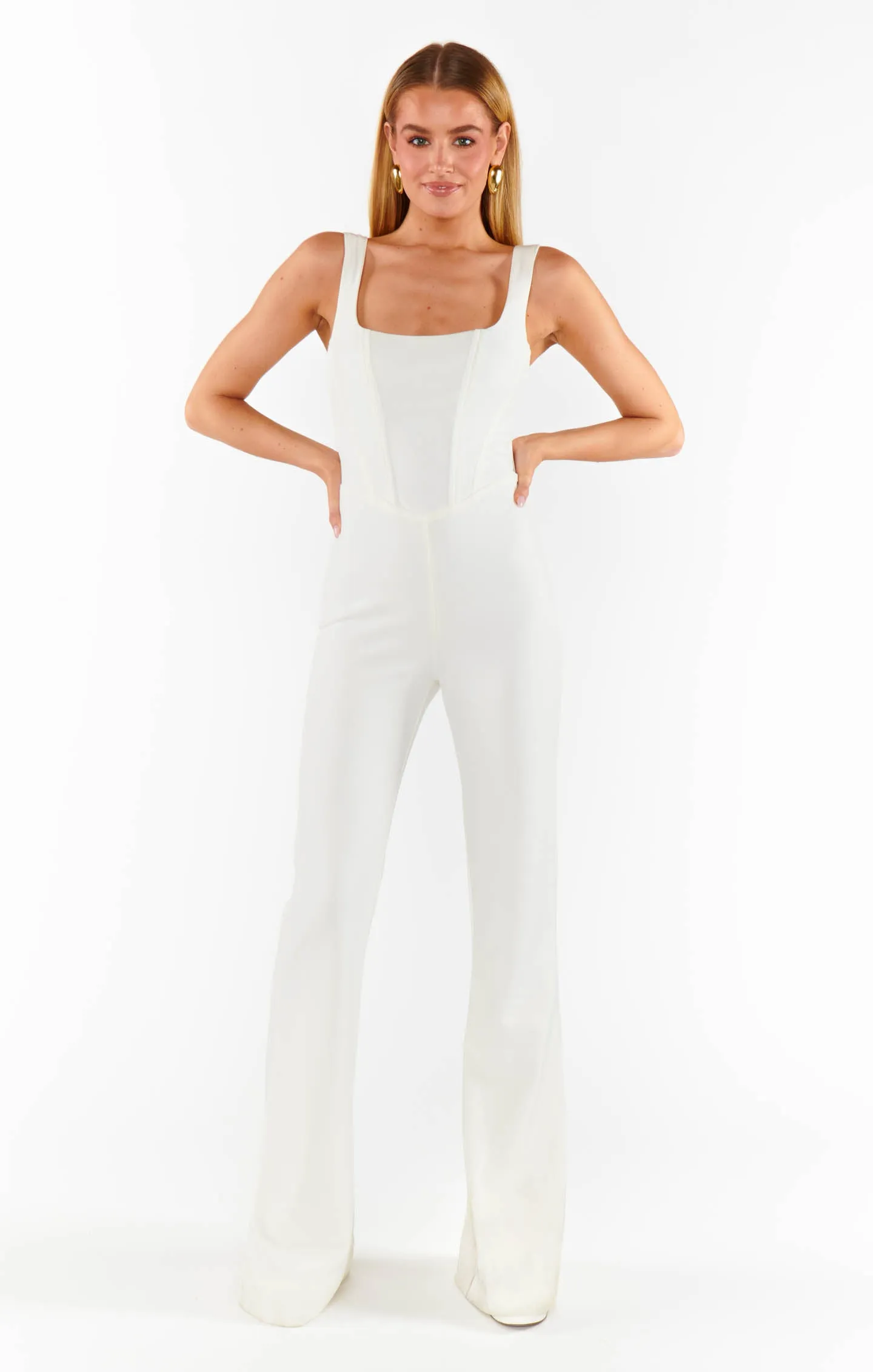 Nina Jumpsuit ~ White Stretch