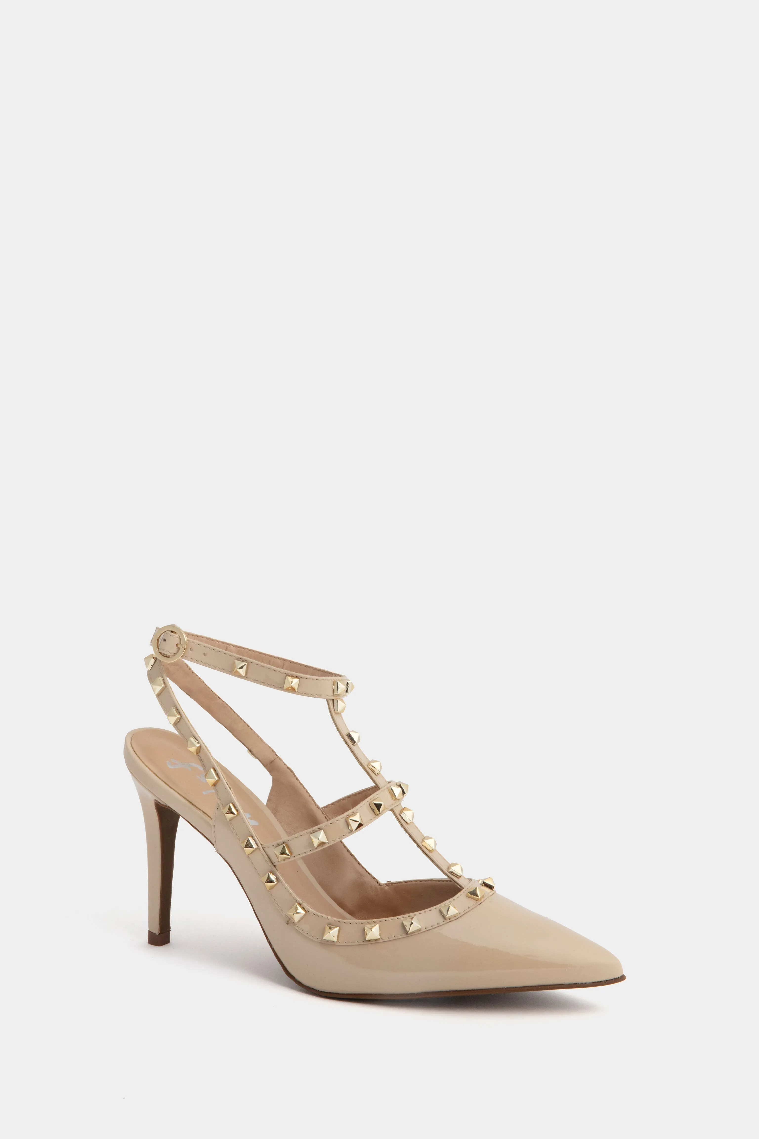 Nude Elodie Studded Heels