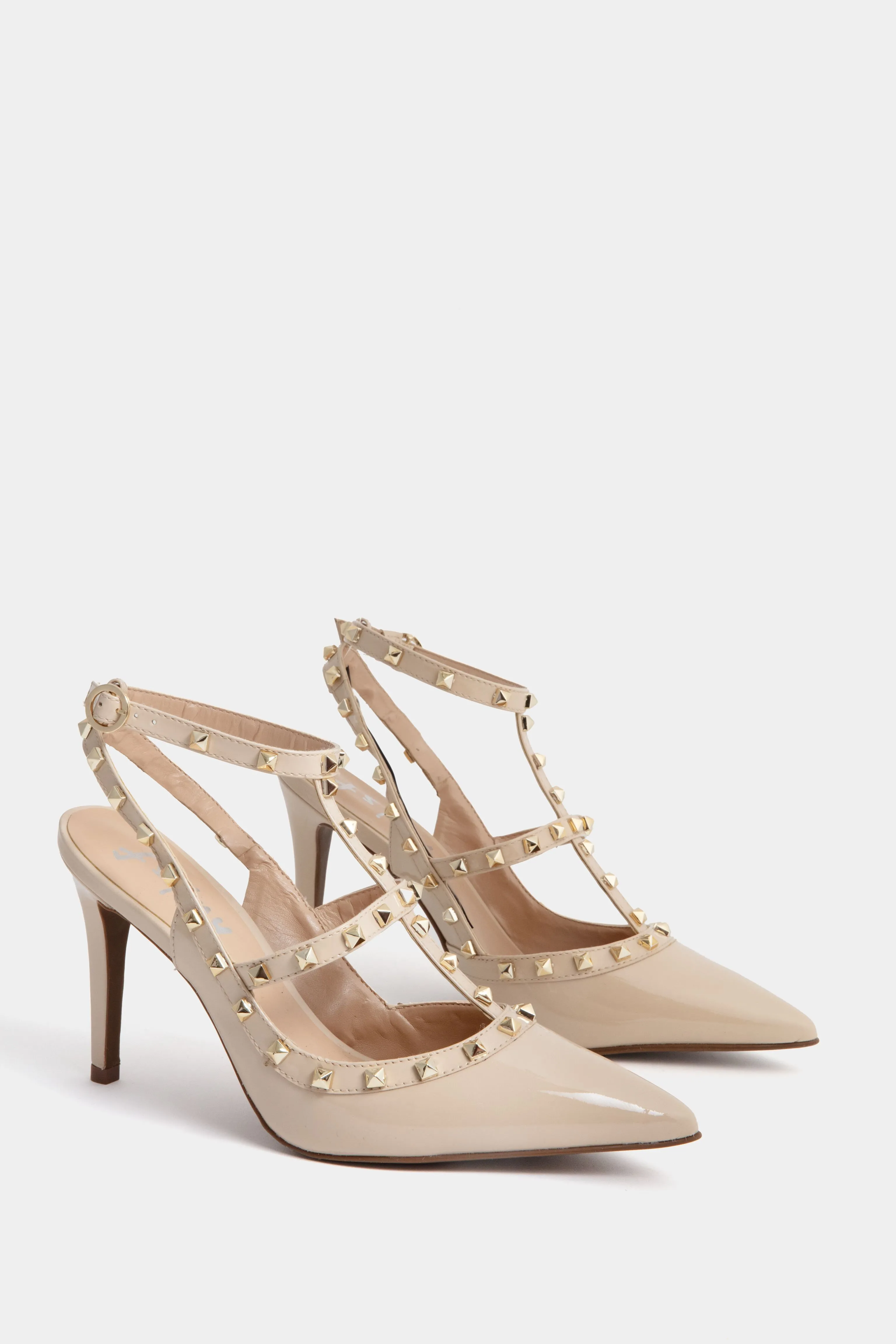 Nude Elodie Studded Heels