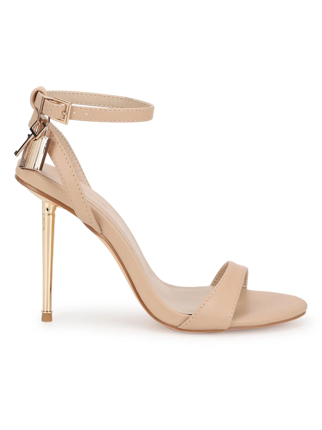 Nude PU Buckle Stiletto Sandals (TC-TB2-NUD)