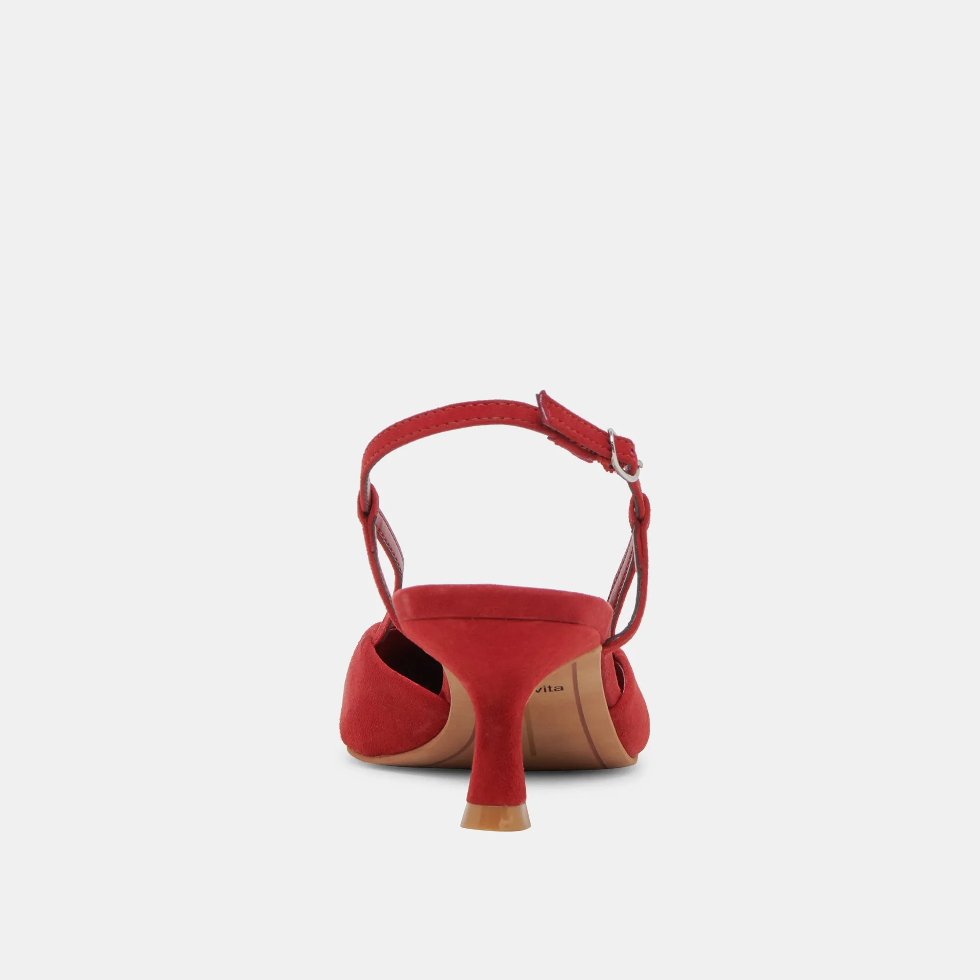 ODELA WIDE HEELS CRIMSON SUEDE