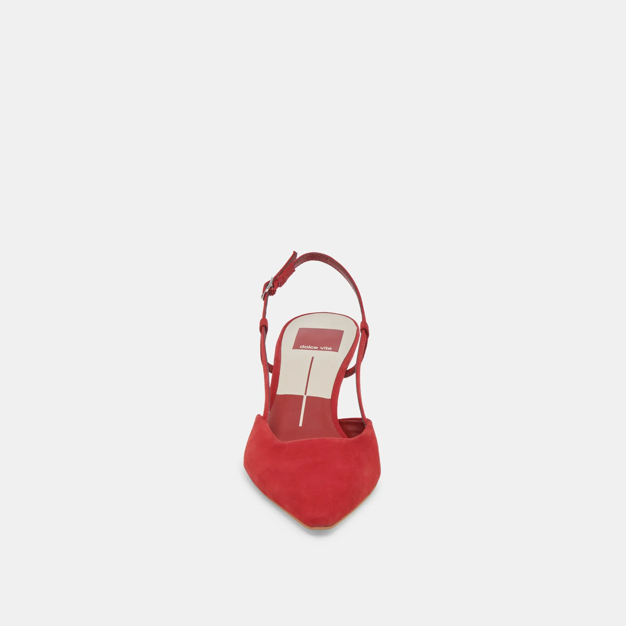 ODELA WIDE HEELS CRIMSON SUEDE