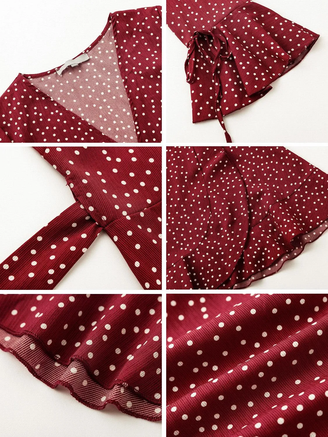 PIPER’S POLKA DOT WRAP MINI DRESS