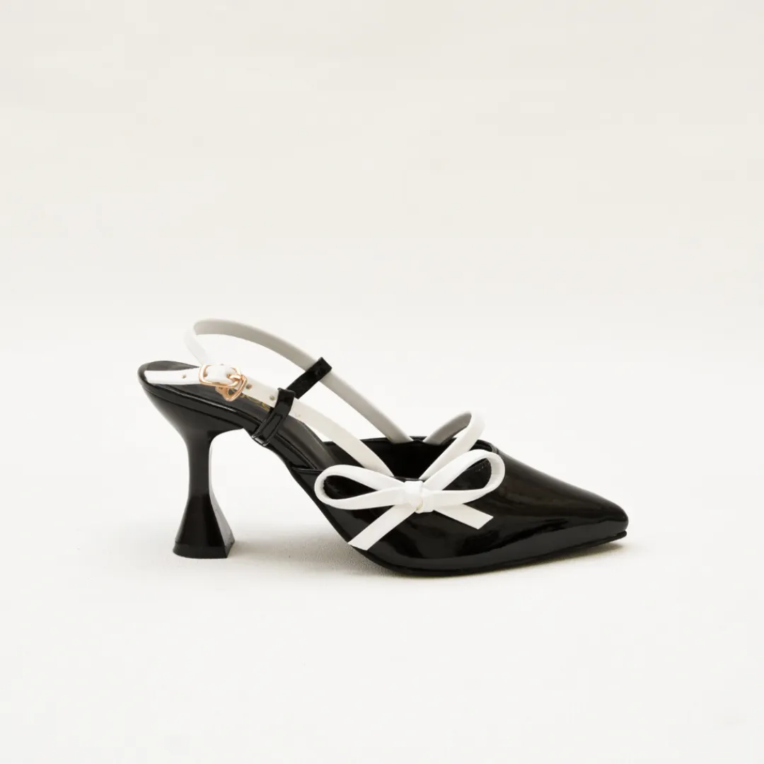 Pointed Charm Heels Black