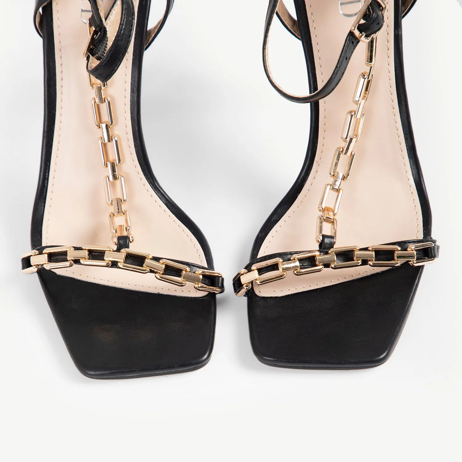 RAID Lovely Chained Heel in Black