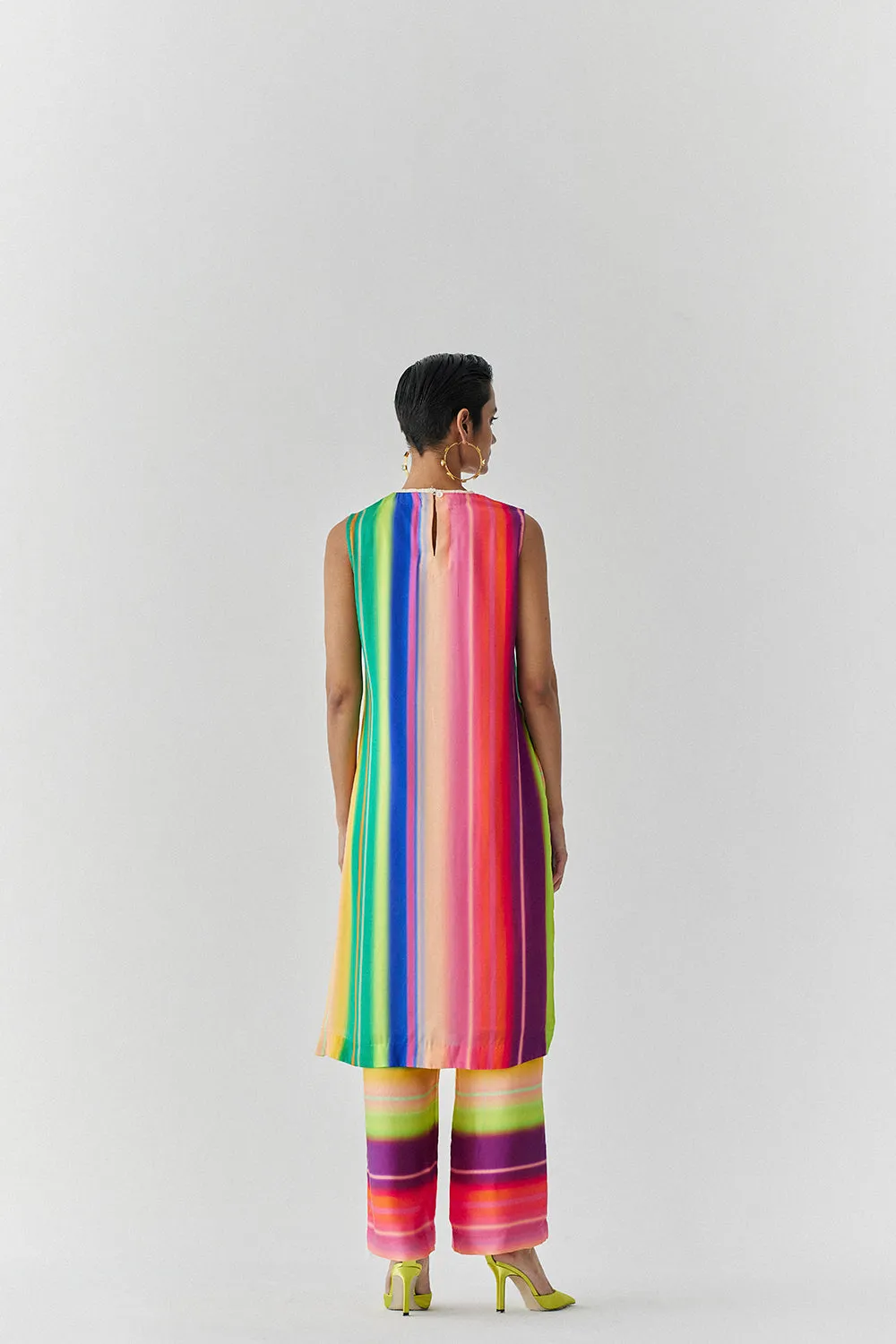 Rainbow Kurta And Pants Co-Ord