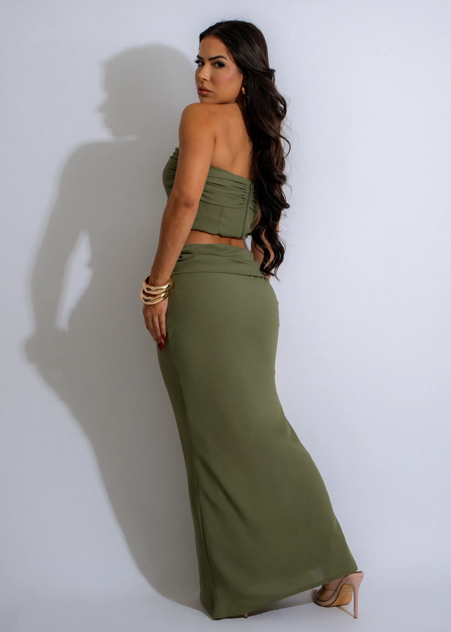 Sage Serenity Skirt Set Green