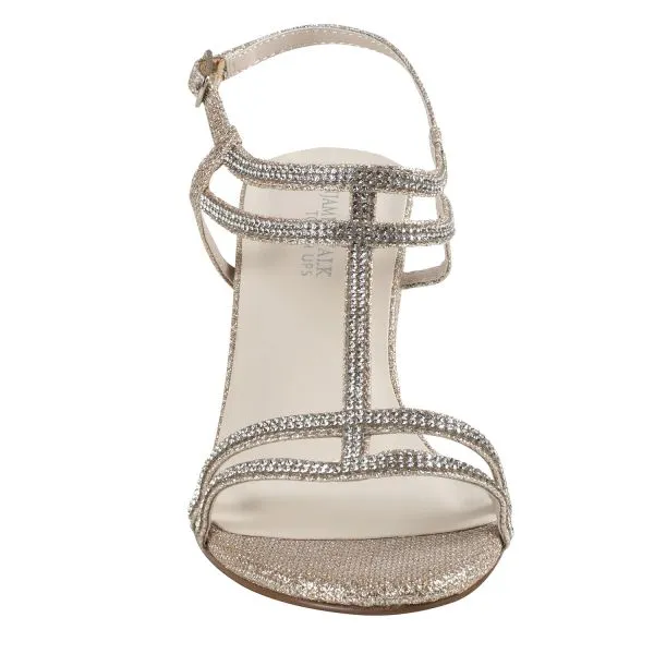 Sam 2 1/4 Heel Rhinestone | Silver, Champagne