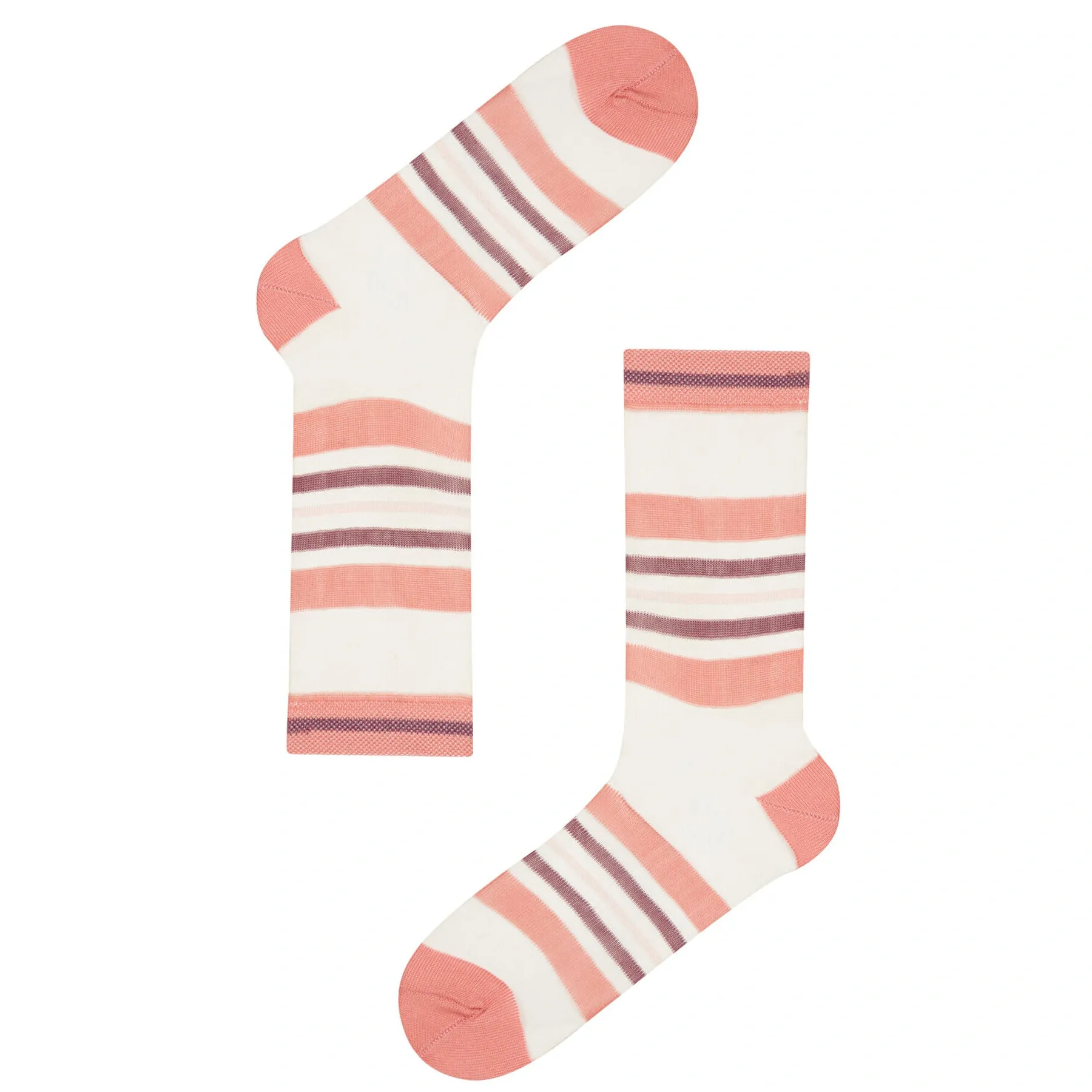 Sheer, Colourful, Striped Socks