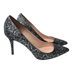 Shoes Heels Stiletto By J. Crew In Black & Silver, Size: 9