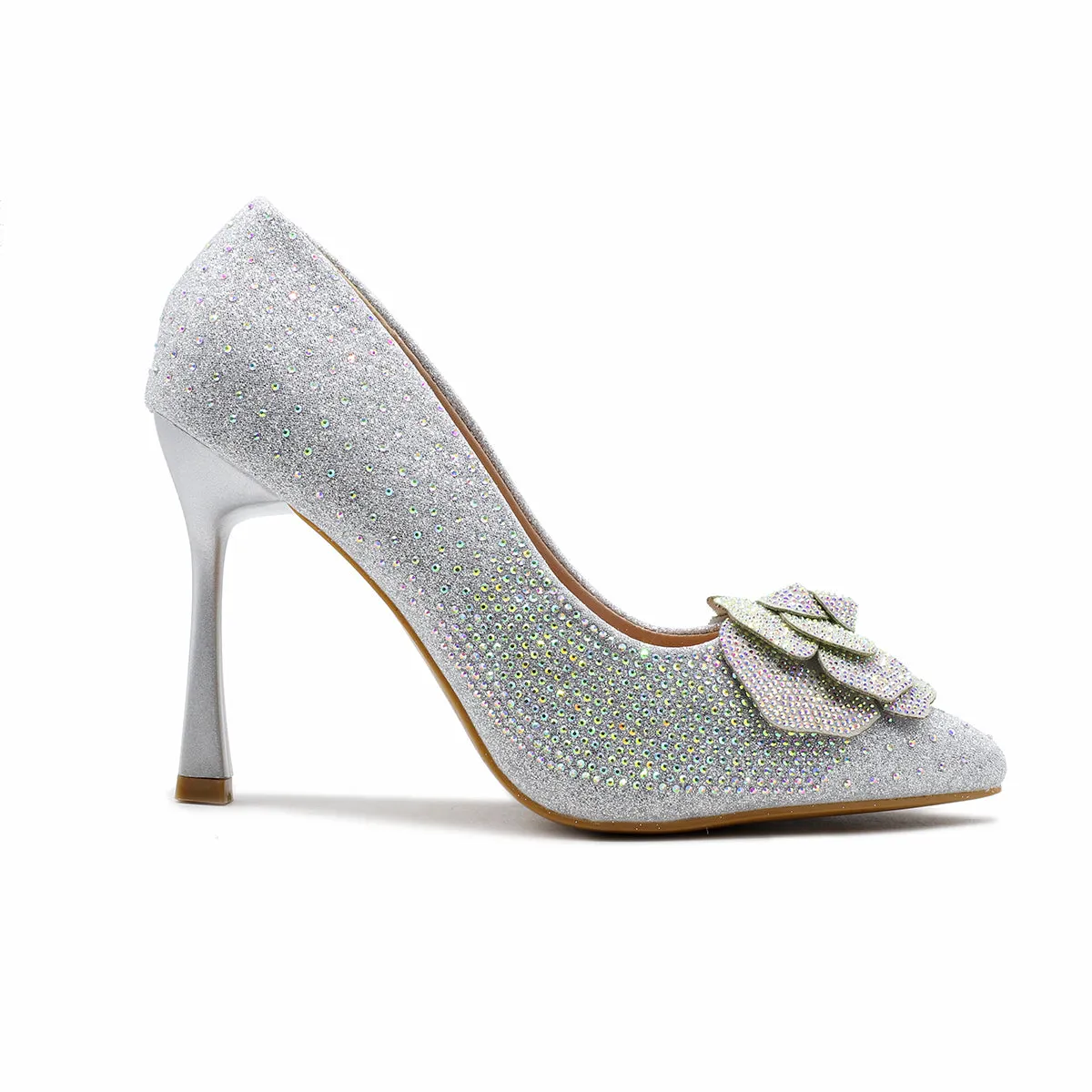 Silver Bridal Court Shoes L00870009