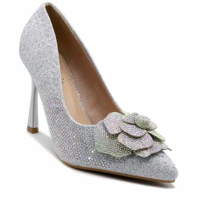 Silver Bridal Court Shoes L00870009