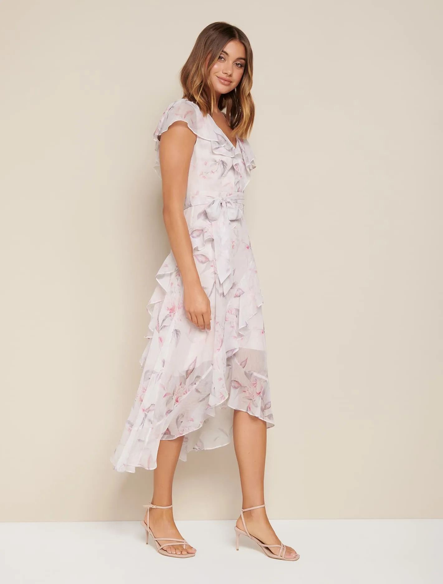 Stephanie Ruffle Midi Dress