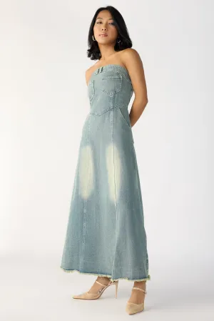 Strapless Washed A-line Dress