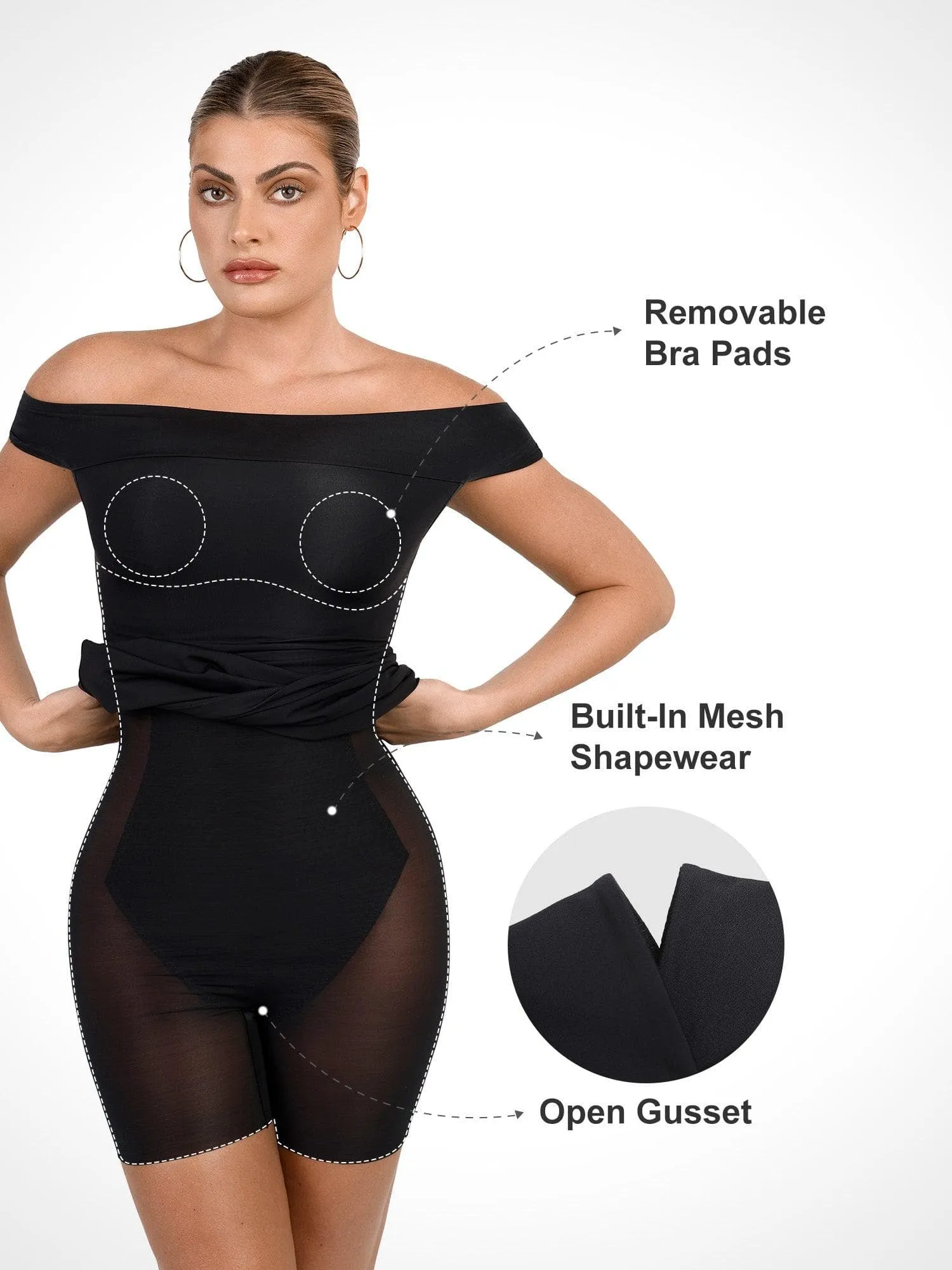 The Shapewear Dresses Off Shoulder